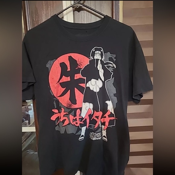 Naruto Shippuden Itachi Symbols Anime Graphic Adult Tee Ripple Junction Med - Picture 1 of 1